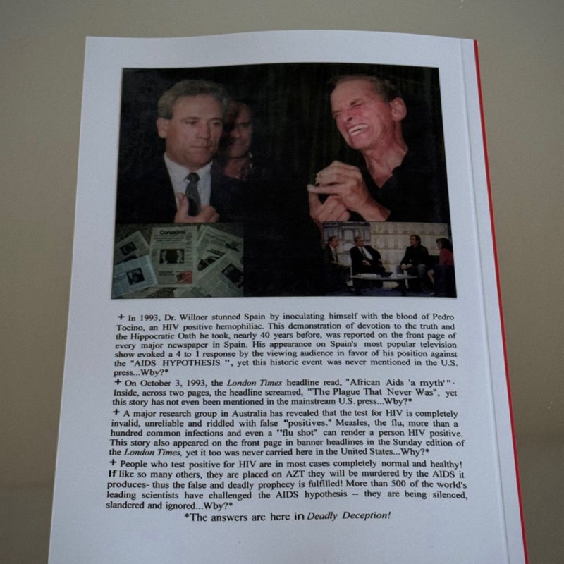 Deadly Deception Book, by Robert Willner Paperback